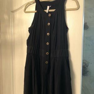 Sine silk black romper size 6